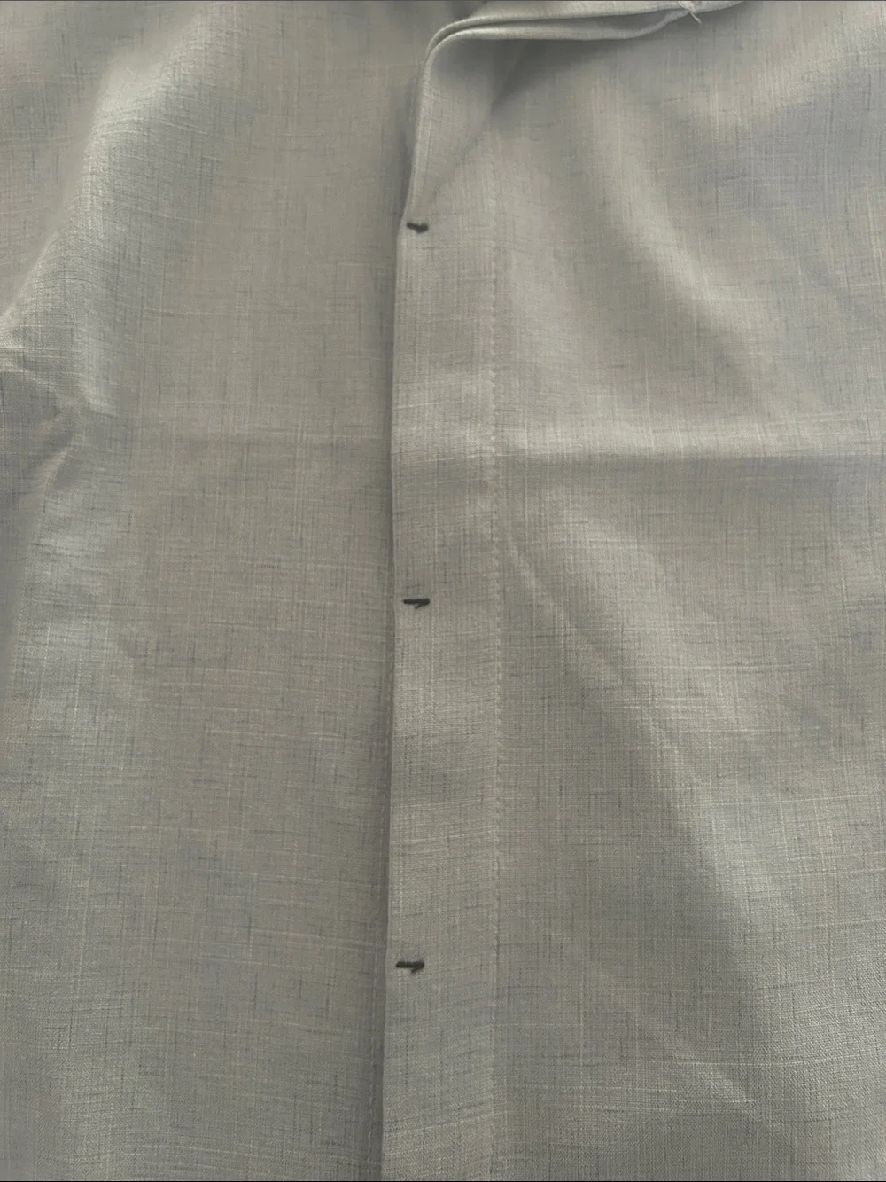 Men's Light Gray Short-Sleeve Casual Button-Down Shirt - Picture 7 of 9